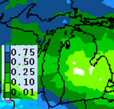 Precipitation forecast for July 7-14.